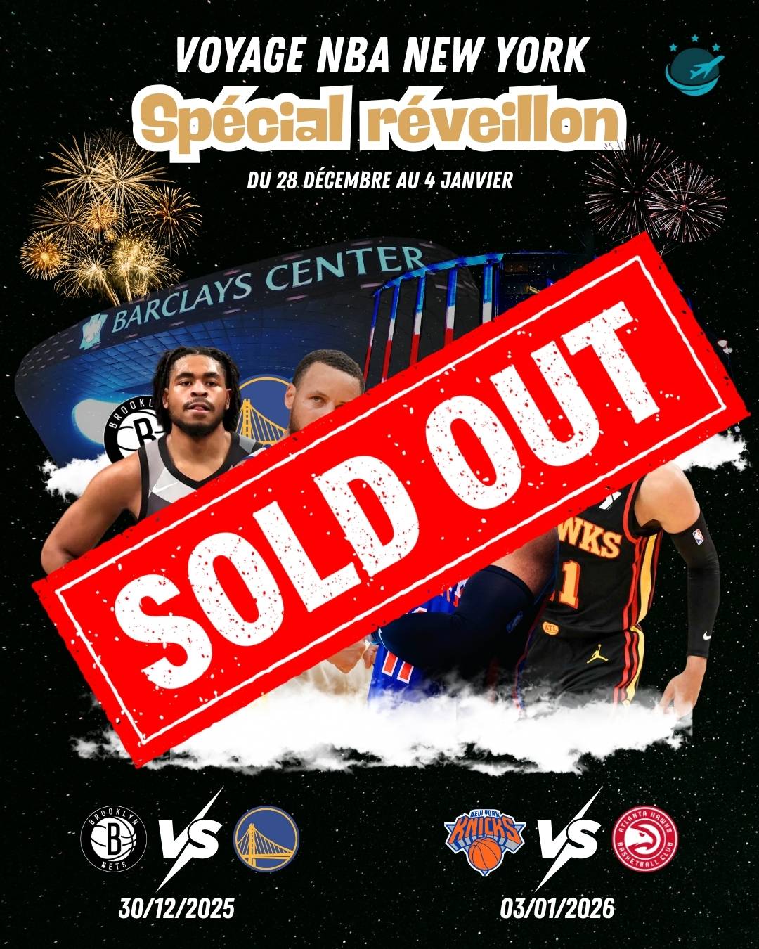 voyage nba new york réveillon 2025
