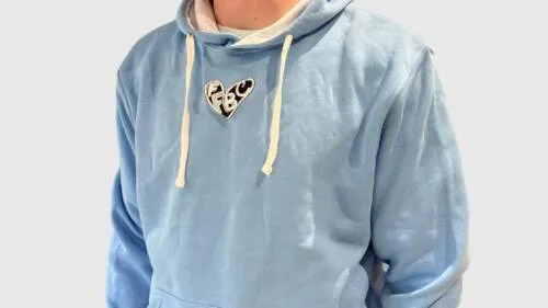Sweat à capuche FFBC bleu ciel