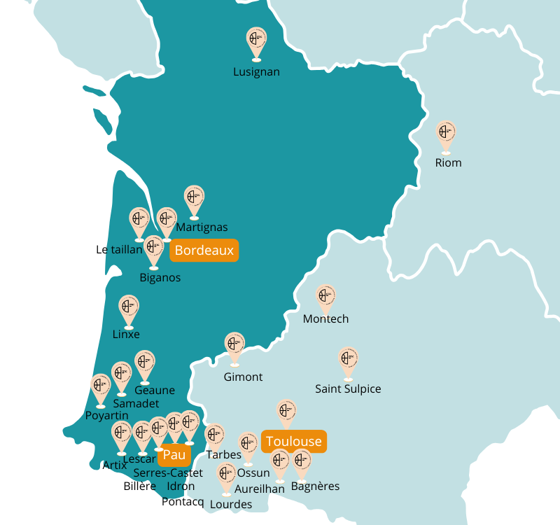 Carte des stages FFBC dans les clubs